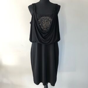 Women’s Cynthia Rowley Black Beaded Embellishment cocktail dress size L